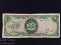 Trinidad și Tobago 5 dolari 1964 Alege 31a Ref 4583