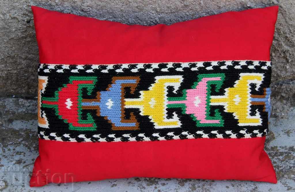 OLD EMBROIDERED KNITTED Cushion Cushion EXCELLENT