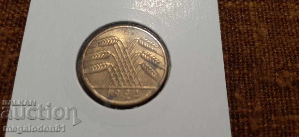 Germany - 10 pfenig 1924, -G- with price 3.00 BGN | € 1.53