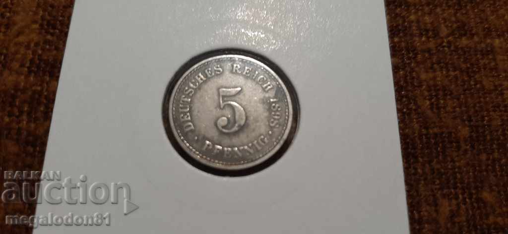 Germany - 5 pfennig 1898, -A-