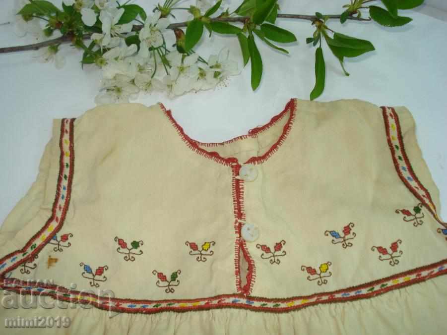 Old children's dress - hand embroidery, folk motifs with price 70.00 BGN | € 35.79 Old children's dress - hand embroidery, folk motifs with price 70.00 BGN | € 35.79
