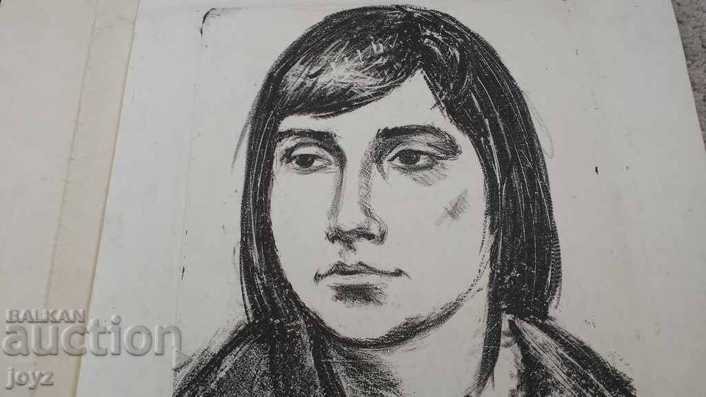 Delivery of PORTRAIT OF "STEEL" 1965 graphics / IVAN BELCHEV Delivery of PORTRAIT OF "STEEL" 1965 graphics / IVAN BELCHEV