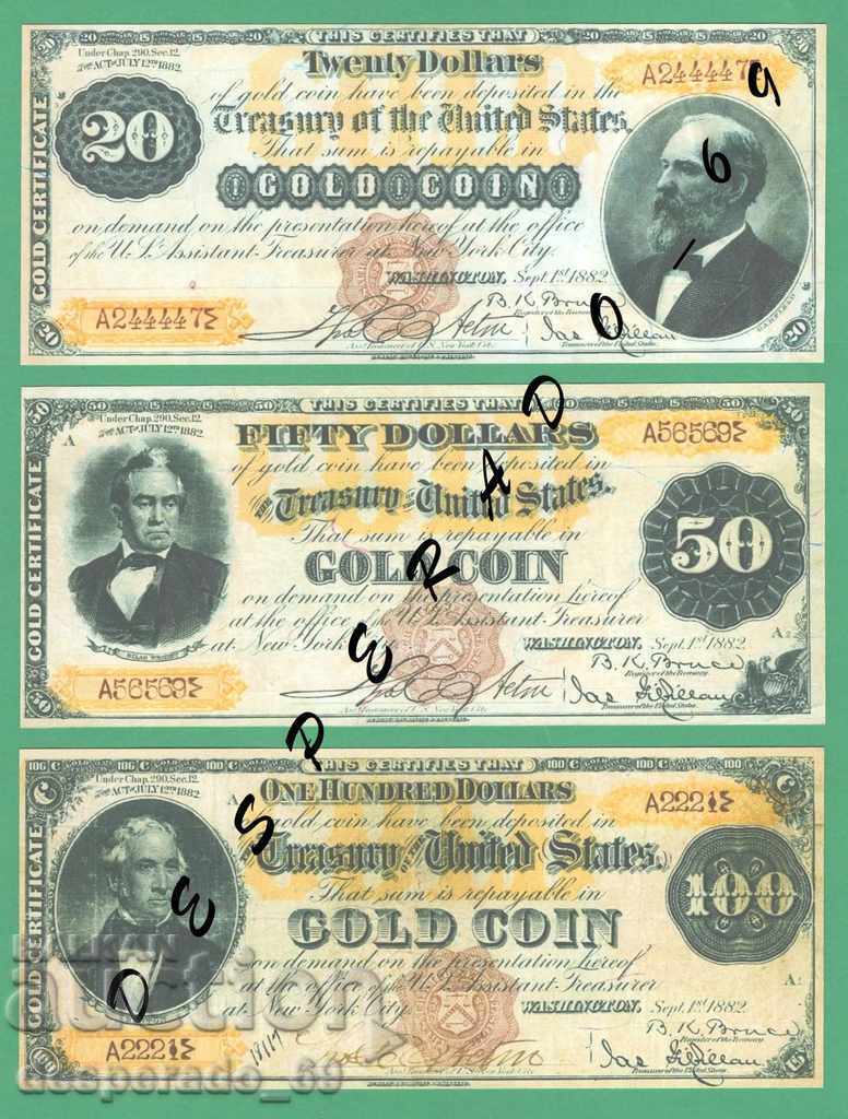 (¯` '• .¸ (Reproduction) USA 1882 UNC -6 Banknote¸. •' ´¯) with price 24.00 BGN | € 12.27