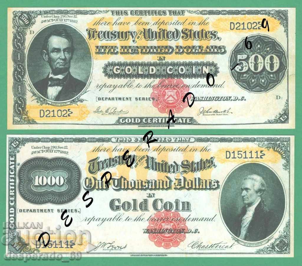Delivery of (¯`'•.¸(reproduction) USA 1882 UNC - 5 banknotes¸.•'´¯) Delivery of (¯`'•.¸(reproduction) USA 1882 UNC - 5 banknotes¸.•'´¯)