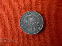 5 франка 1991, Джибути