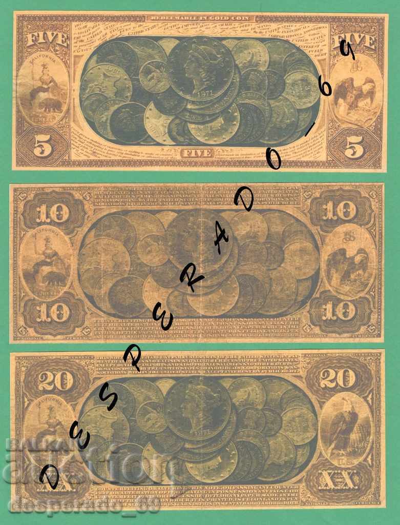 Auction (¯` '• .¸ (reproduction) United States 1870-1875 UNC -5 Banknotes. •' ´¯) Auction (¯` '• .¸ (reproduction) United States 1870-1875 UNC -5 Banknotes. •' ´¯)