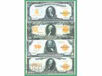 (¯` '• .¸ (reproducere) Statele Unite 1906-1913 UNC -4 Bancnote. •' ´¯)