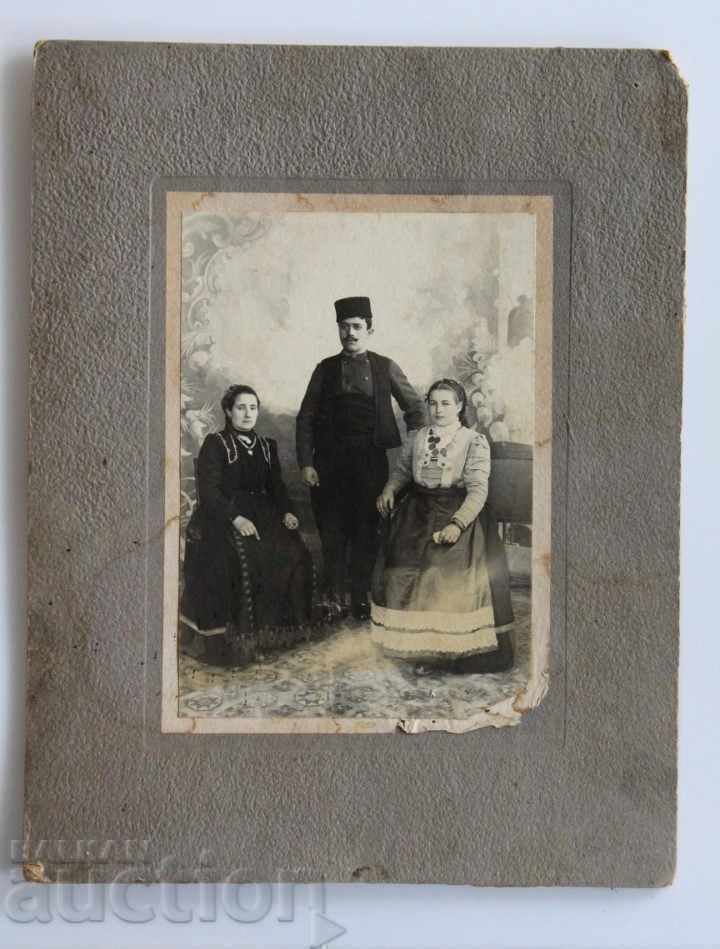 OLD FAMILY PHOTO CARDBOARD PHOTO PRINCIPALITY OF BULGARIA