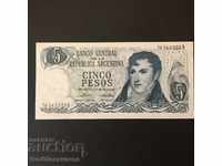Argentina 5 Pesos Unc Ref 3328B