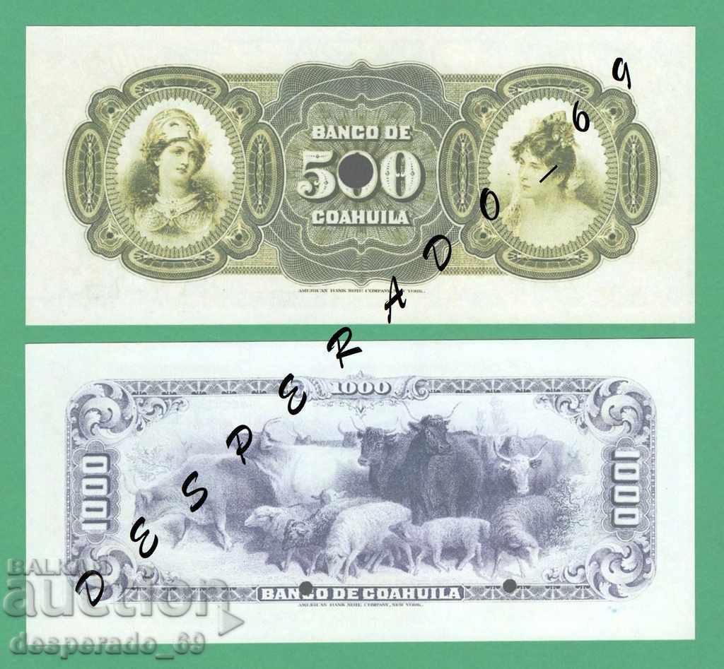 (¯` '• .¸ (Reproduction) MEXICO (COAHUILA) UNC -8 Banknote - 7