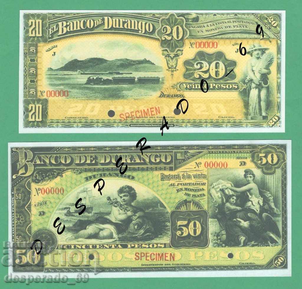 Delivery of (¯` '• .¸ (Reproduction) MEXICO (DURANGO) UNC -7 Banknote Delivery of (¯` '• .¸ (Reproduction) MEXICO (DURANGO) UNC -7 Banknote