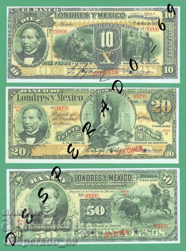 Delivery of (¯` '• .¸ (Reproduction) MEXICO (LONDRES) UNC -9 pcs. Delivery of (¯` '• .¸ (Reproduction) MEXICO (LONDRES) UNC -9 pcs.