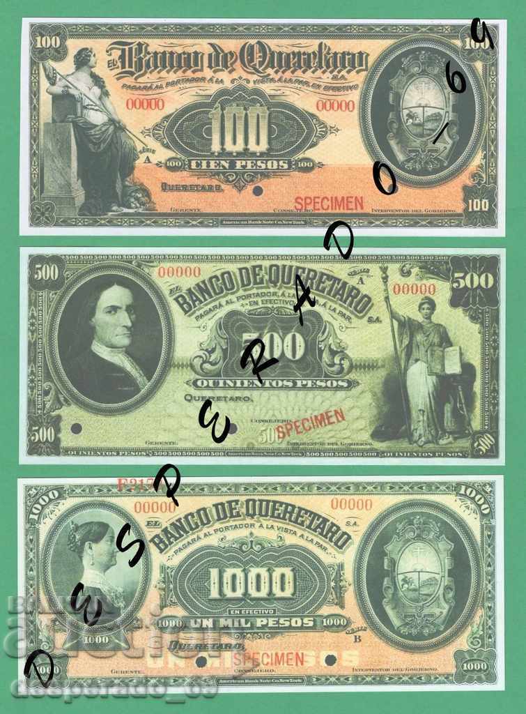 (¯` '• .¸ (reproduction) MEXICO (QUERETAR) UNC -9 pcs. - 6 (¯` '• .¸ (reproduction) MEXICO (QUERETAR) UNC -9 pcs. - 6