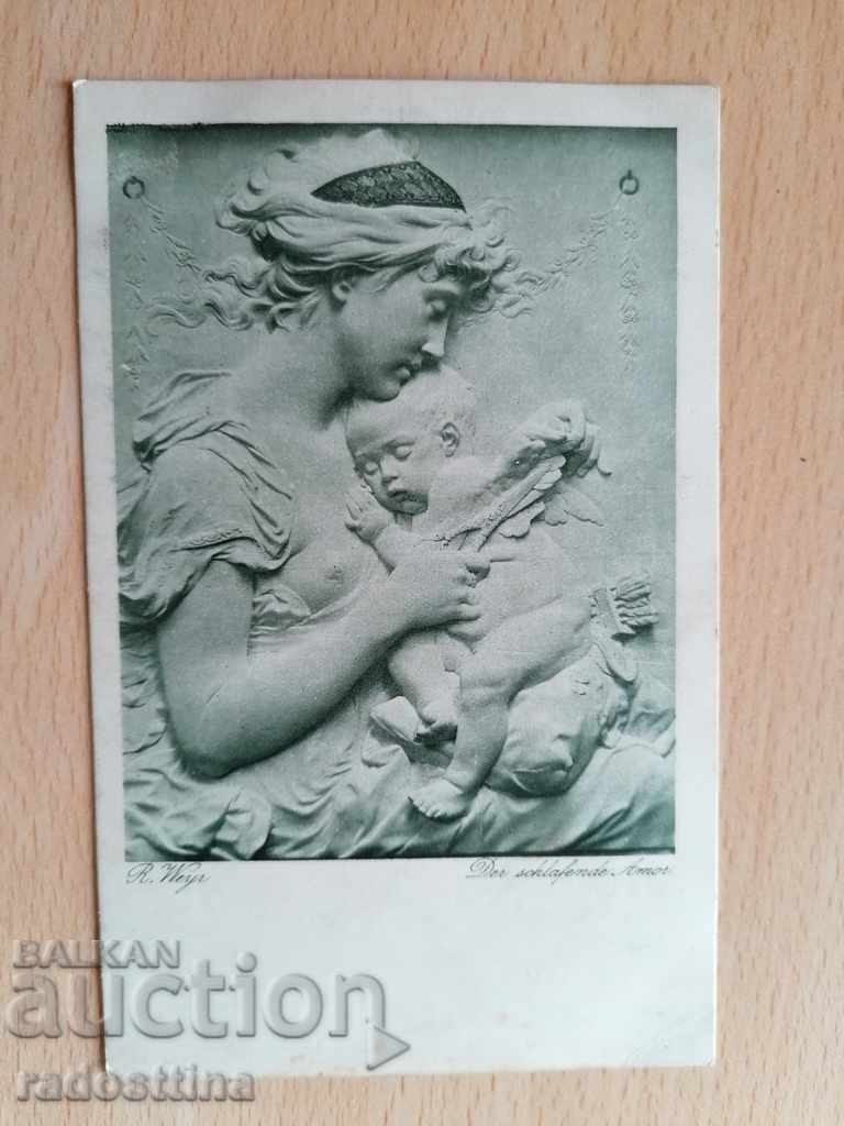 1918 card. Slavka Ikonomova from the front of the postcard R. Weyr