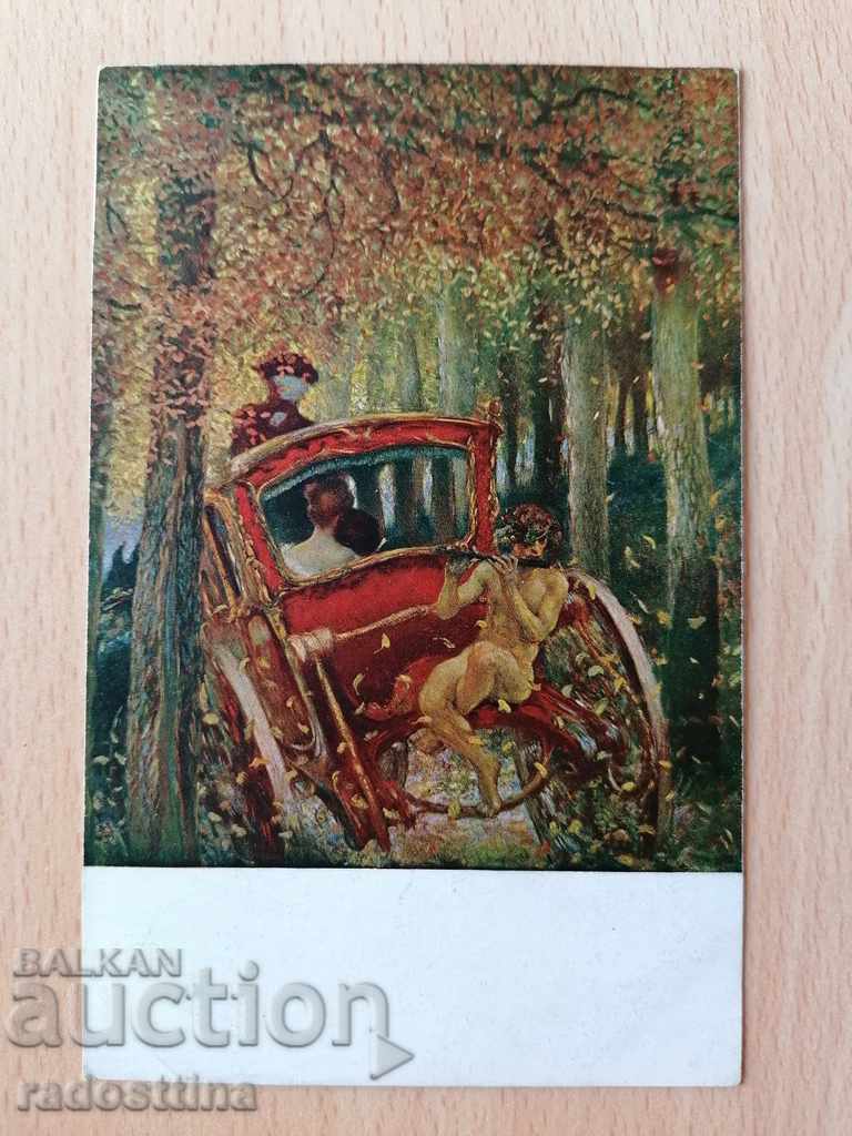 Color German Postcard Society of Naturalists Students