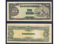 Filipine Ocupație japoneză 10 Pesos 1943 Alege 111 Unc
