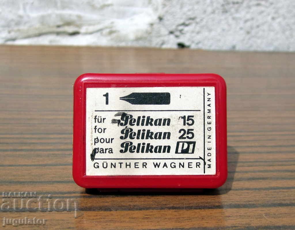 Auction  old German box of pen scribes Pelican PELIKAN