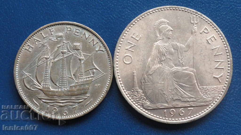 United Kingdom 1967 - Coins (2 pieces) - 5 United Kingdom 1967 - Coins (2 pieces) - 5