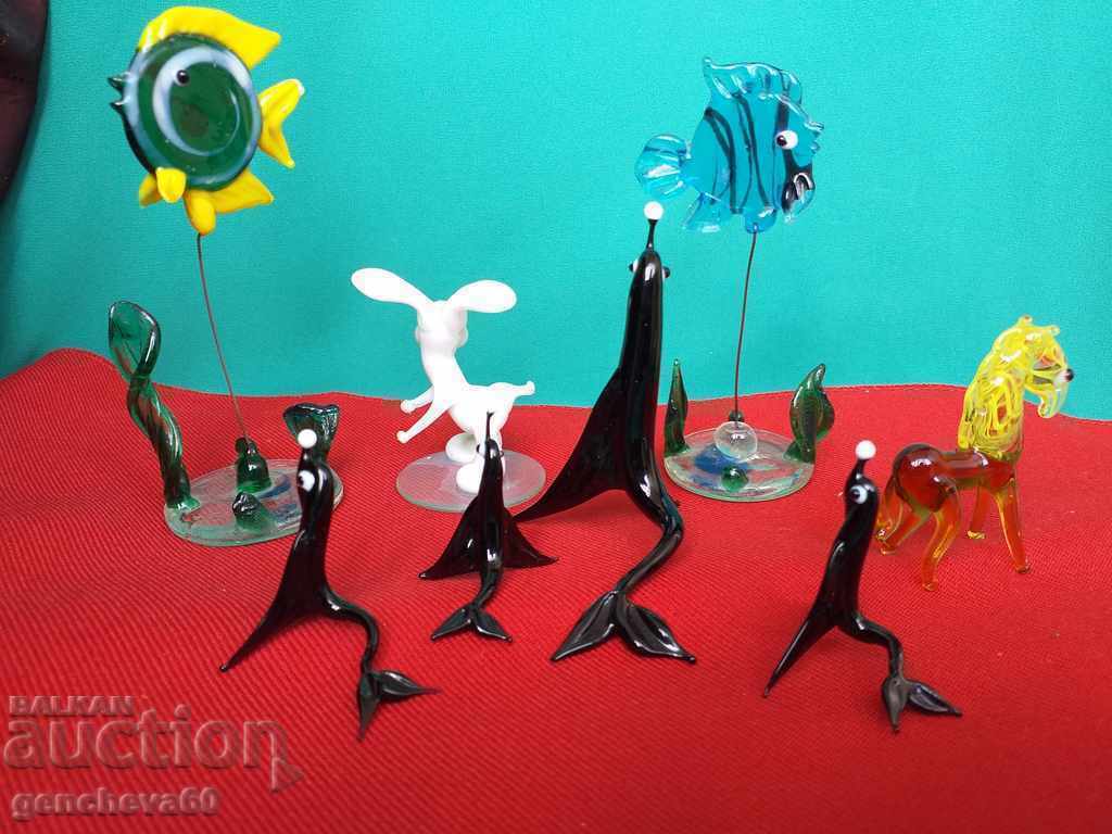 Murano Various Glass Figures Miniatures - 5 Murano Various Glass Figures Miniatures - 5