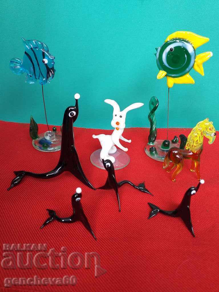 Murano Various Glass Figures Miniatures - 6 Murano Various Glass Figures Miniatures - 6