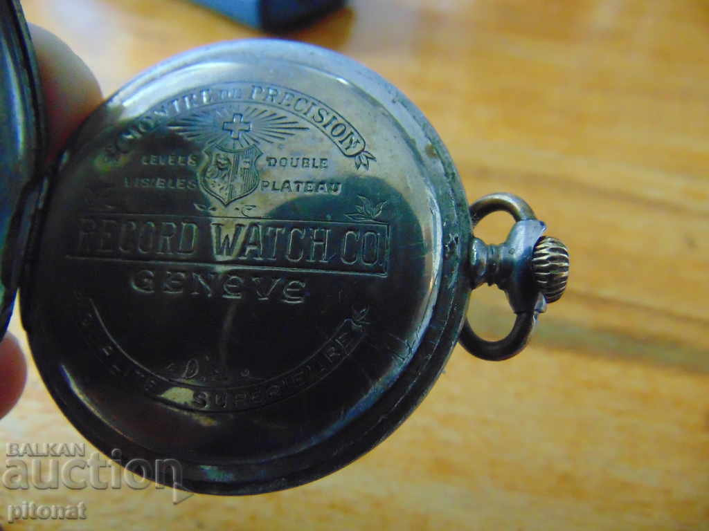 Антикварен джобен часовник Record - Watch Co Geneve - 5 Антикварен джобен часовник Record - Watch Co Geneve - 5
