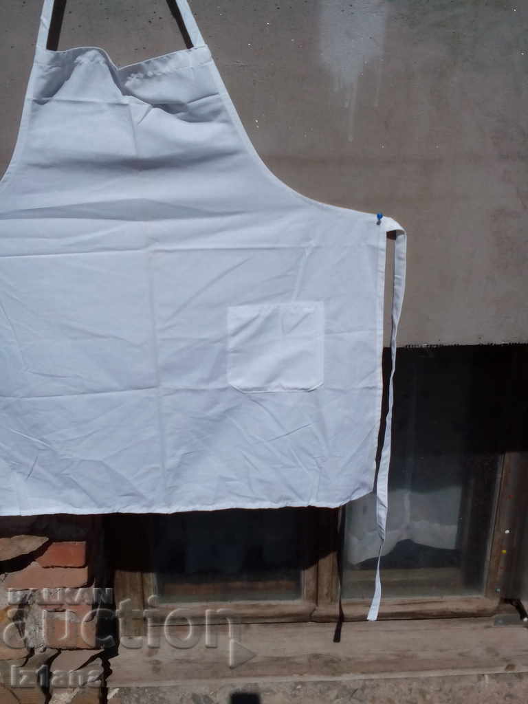 Delivery of Old White Work Apron