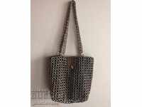 Geantă de damă interesantă din elemente de lemn