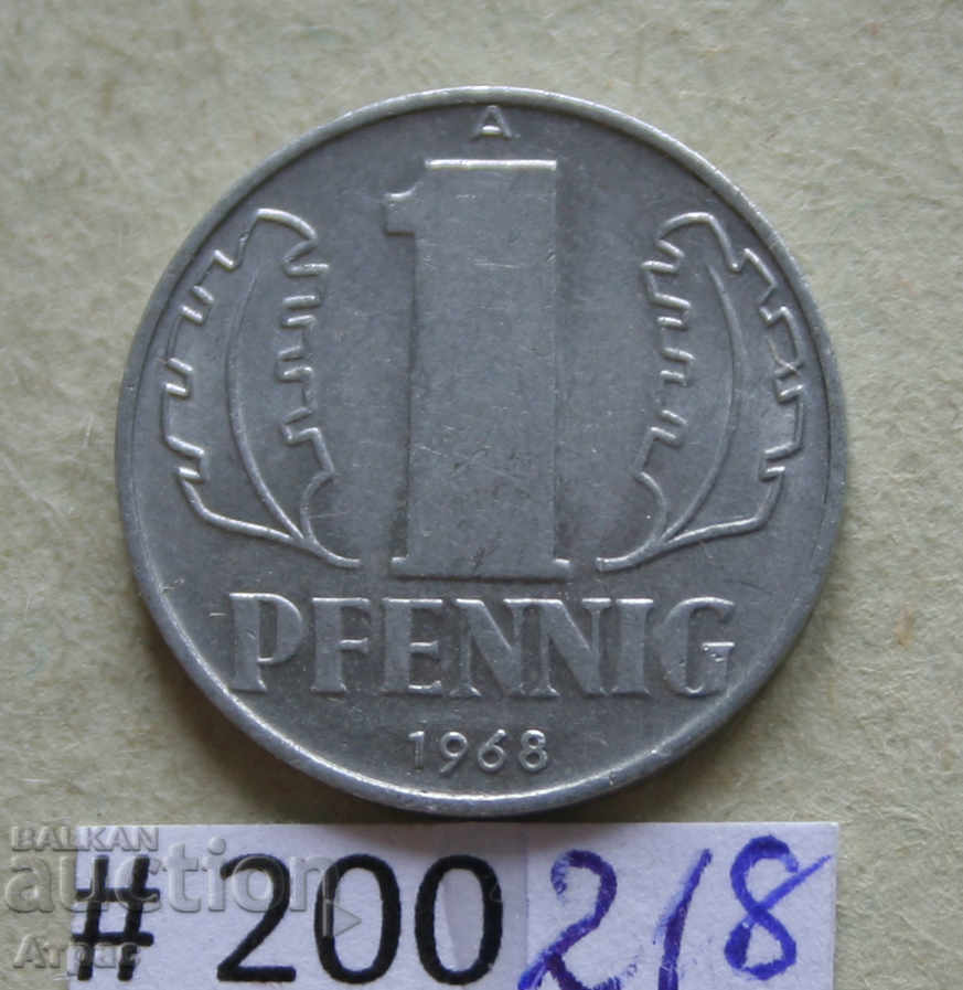 1 pfenig 1968 GDR