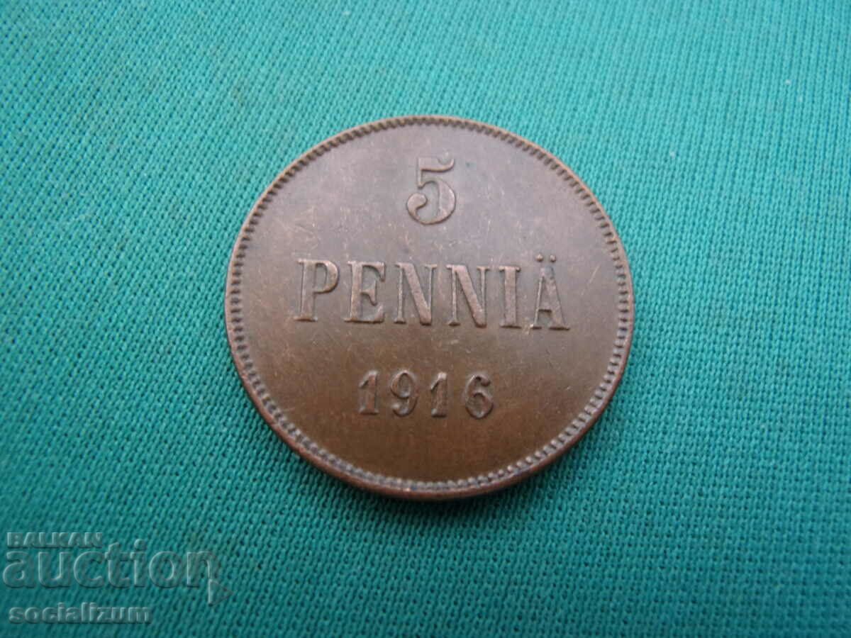 Rusia 5 Pennie 1916 Rar