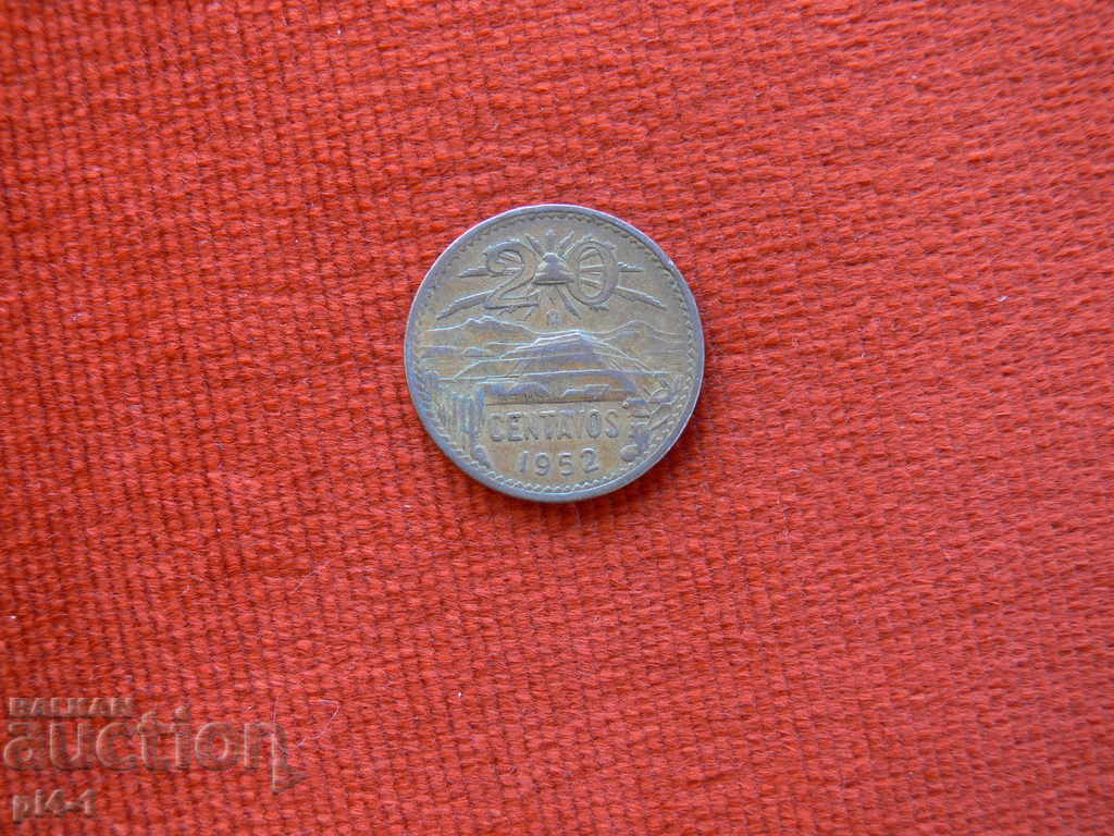Mexic 20 de centavos 1952