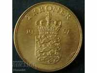2 coroane 1957, Danemarca