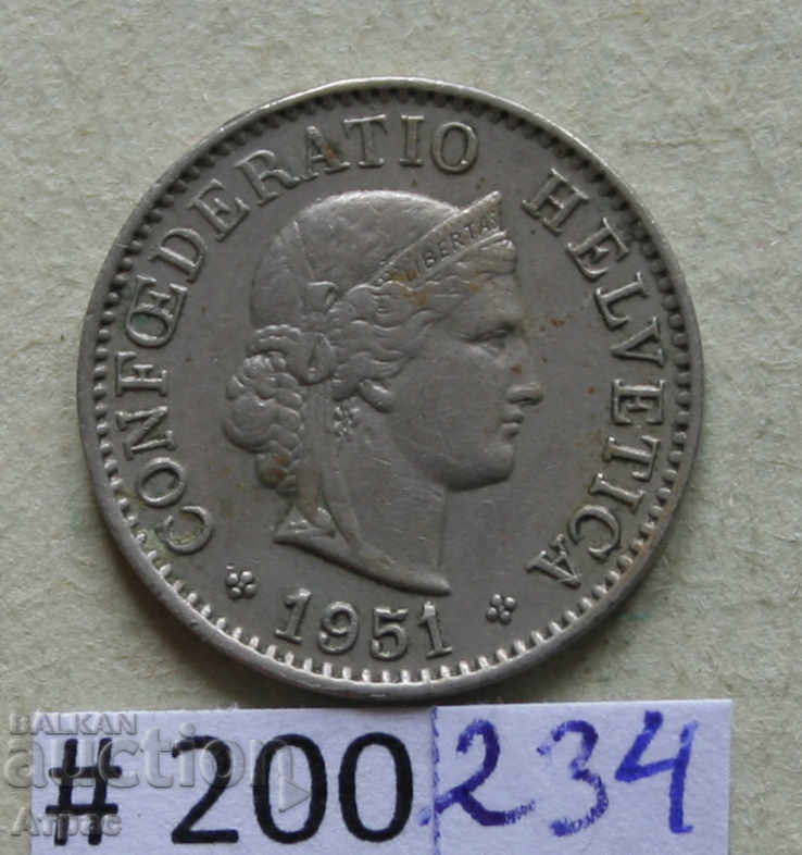 5 рапен 1951  Швейцария с цена € 0.31 | 0.61 лв.