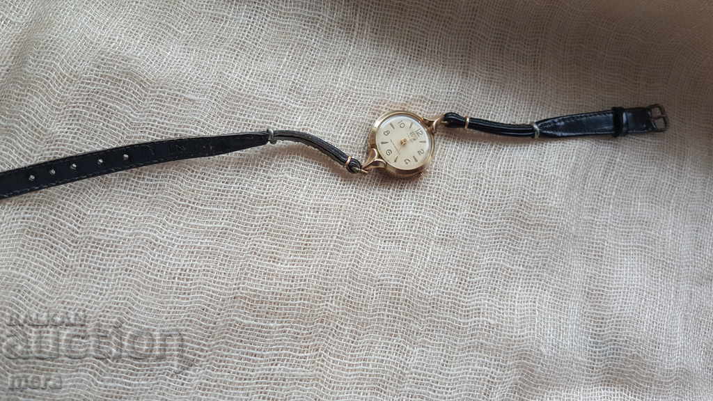 Gold plated German ladies watch with price 35.00 BGN | € 17.90 Gold plated German ladies watch with price 35.00 BGN | € 17.90