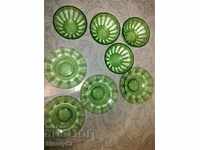 4 pcs with colored glass plates