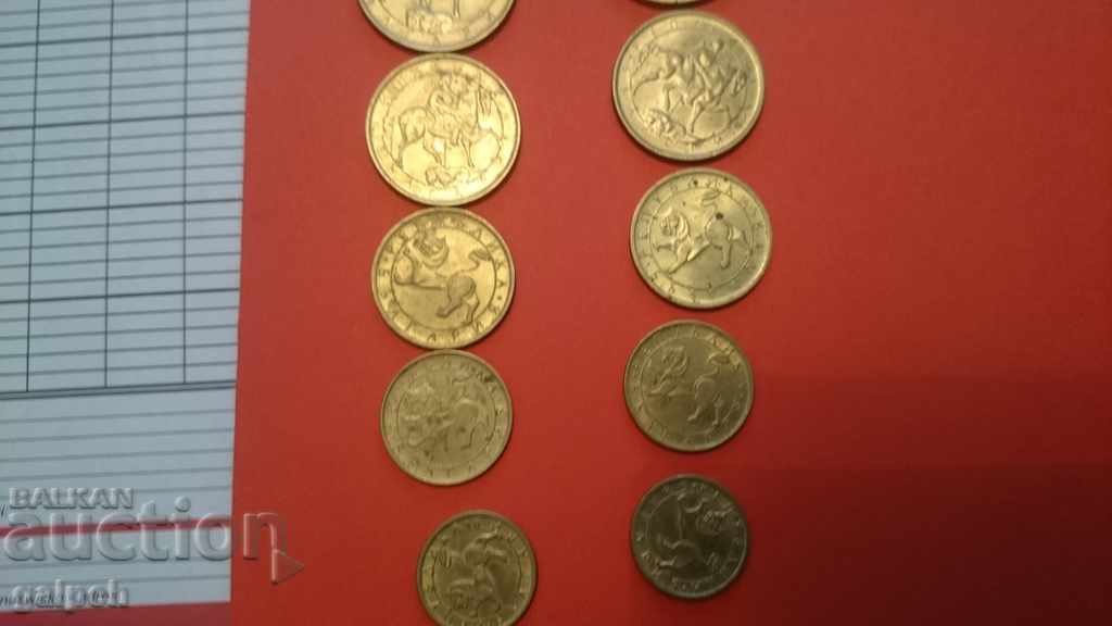 BULGARIA - 14 pcs. - TWO FULL SERIES -1992 - BGN 9. - 7 BULGARIA - 14 pcs. - TWO FULL SERIES -1992 - BGN 9. - 7