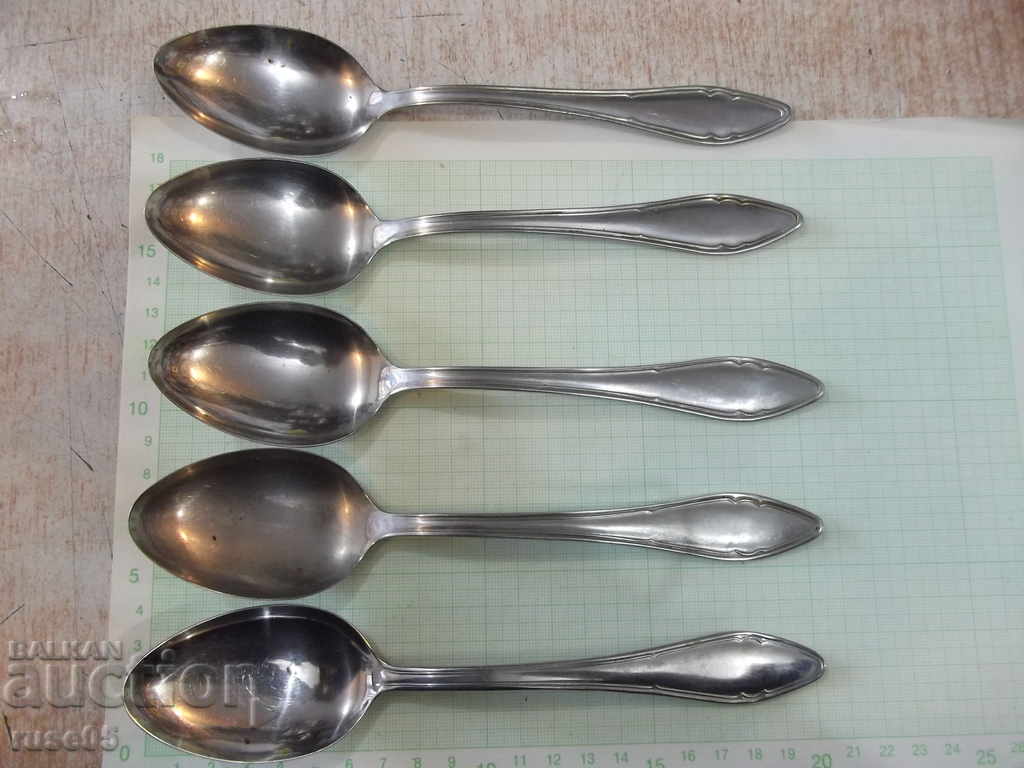 Lot of 5 pcs. spoons from the plant "P. Denev"