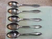 Lot of 5 pcs. spoons from the plant "P. Denev"