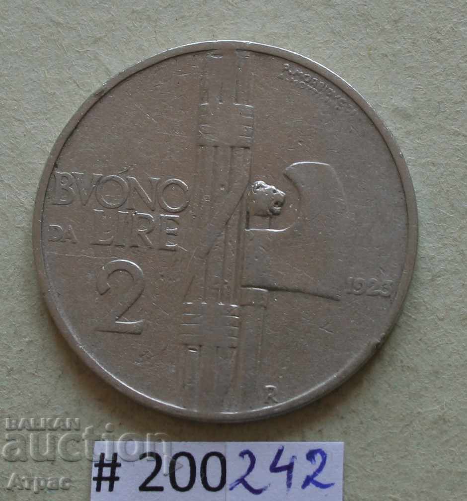 2 pounds 1923 Italy - rare