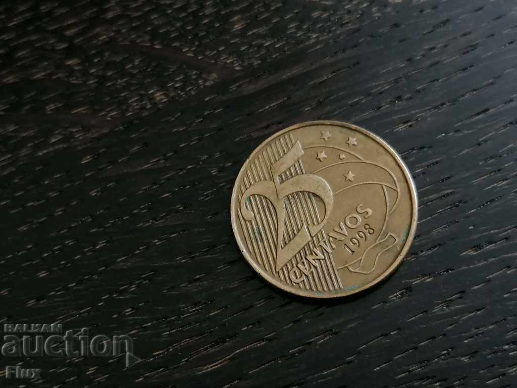 Coin - Brazil - 25 cents | 1998 with price 4.00 BGN | € 2.05 Coin - Brazil - 25 cents | 1998 with price 4.00 BGN | € 2.05