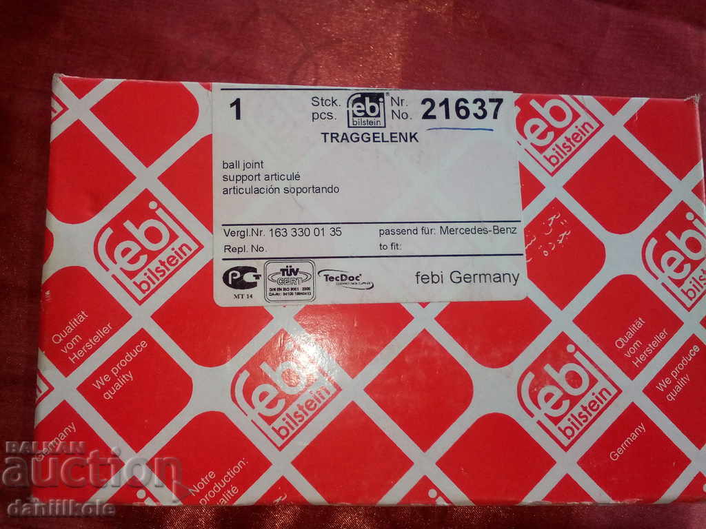 Delivery of *$*Y*$*LOWER HINGE BOLTS MERCEDES FEBI BILSTEIN *$*Y*$*