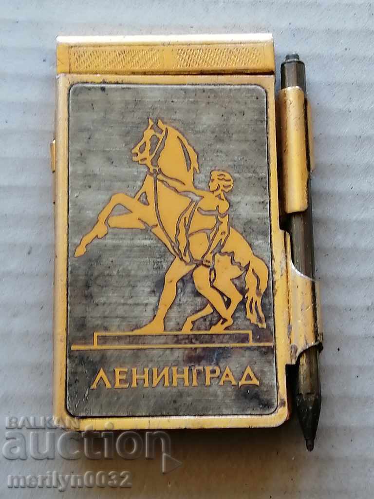 A social notebook with a pioneer chemical from the USSR in the 70's