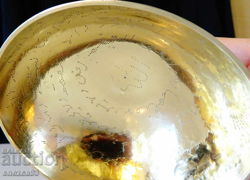 Persian bronze bonbonniera, bowl with tugri. with price 29.00 BGN | € 14.83