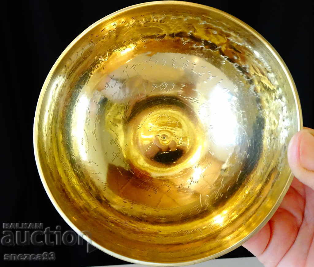 Persian bronze bonbonniera, bowl with tugri. - 5