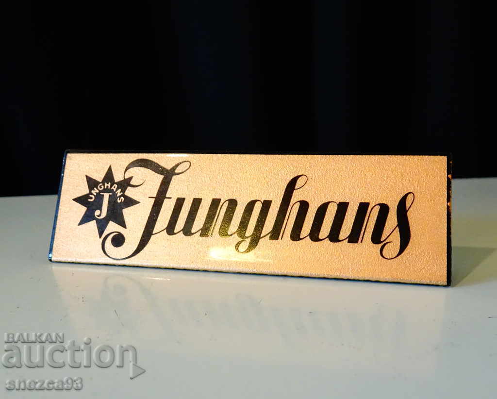 Auction Swiss plate, Junghans logo. Auction Swiss plate, Junghans logo.