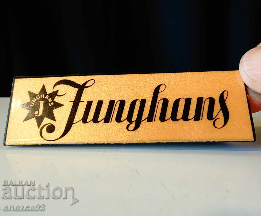 Delivery of Swiss plate, Junghans logo. Delivery of Swiss plate, Junghans logo.