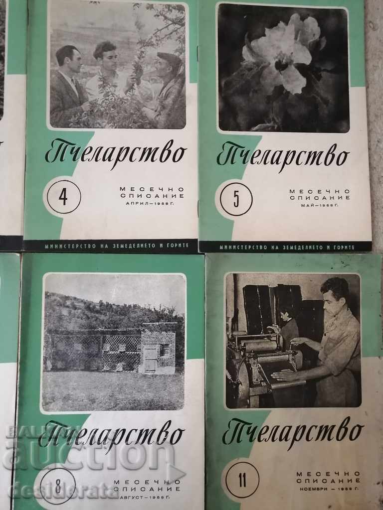 Revista apiculturii. 8 numere - 1958