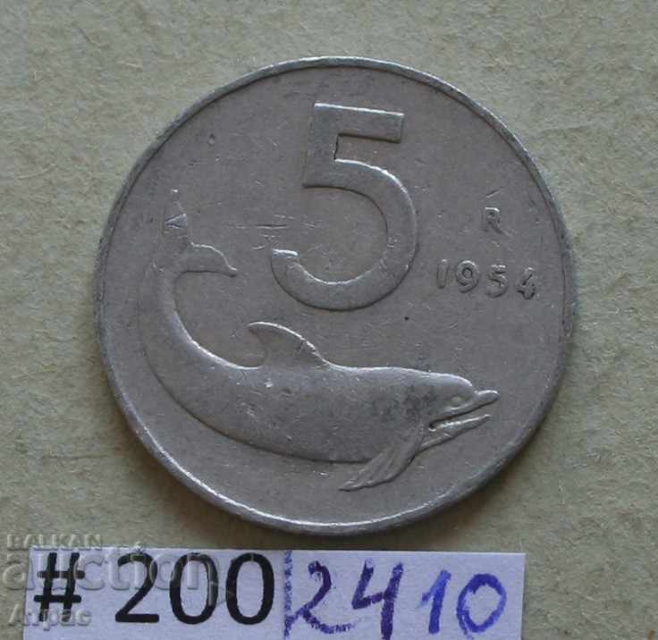 5 лири 1954       Италия