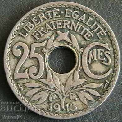 25 centimetri 1918, Franța