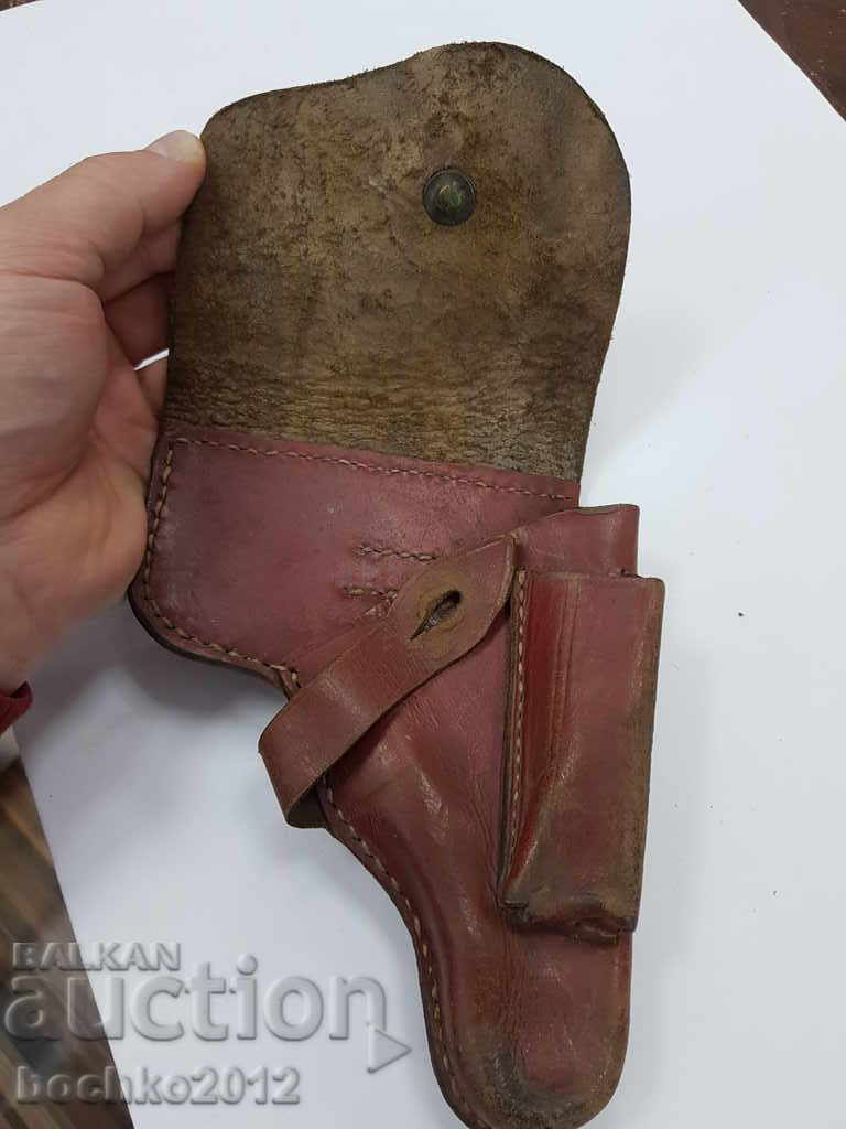 Old Bulgarian royal leather pistol holster. - 5 Old Bulgarian royal leather pistol holster. - 5