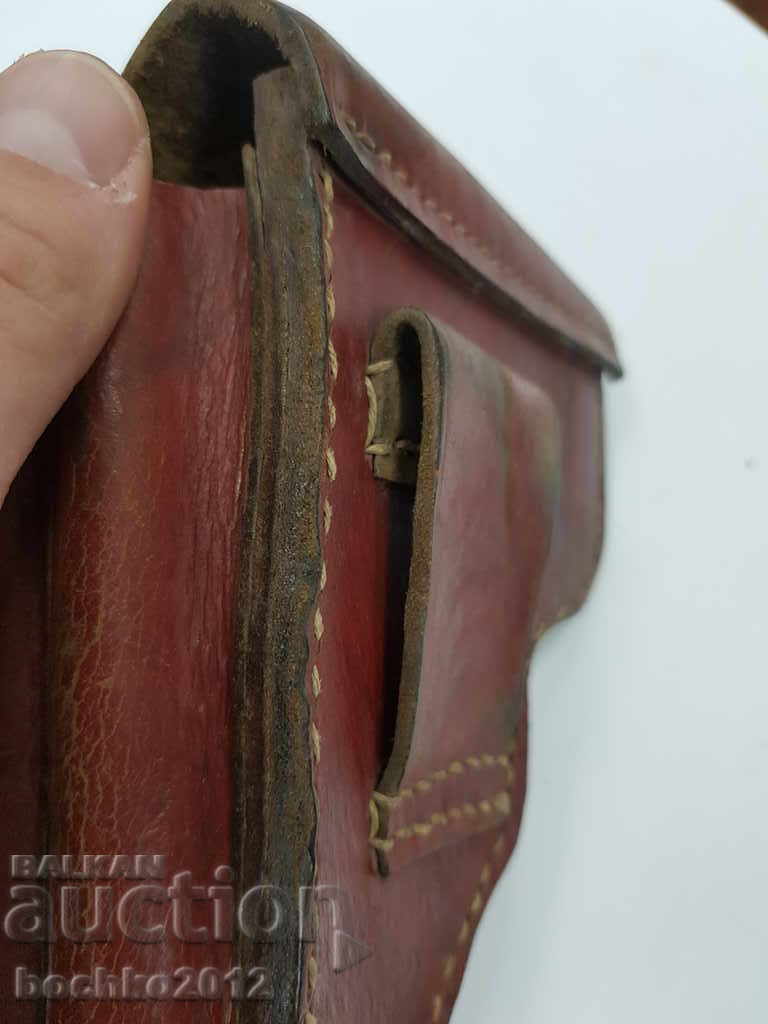 Old Bulgarian royal leather pistol holster. - 6 Old Bulgarian royal leather pistol holster. - 6